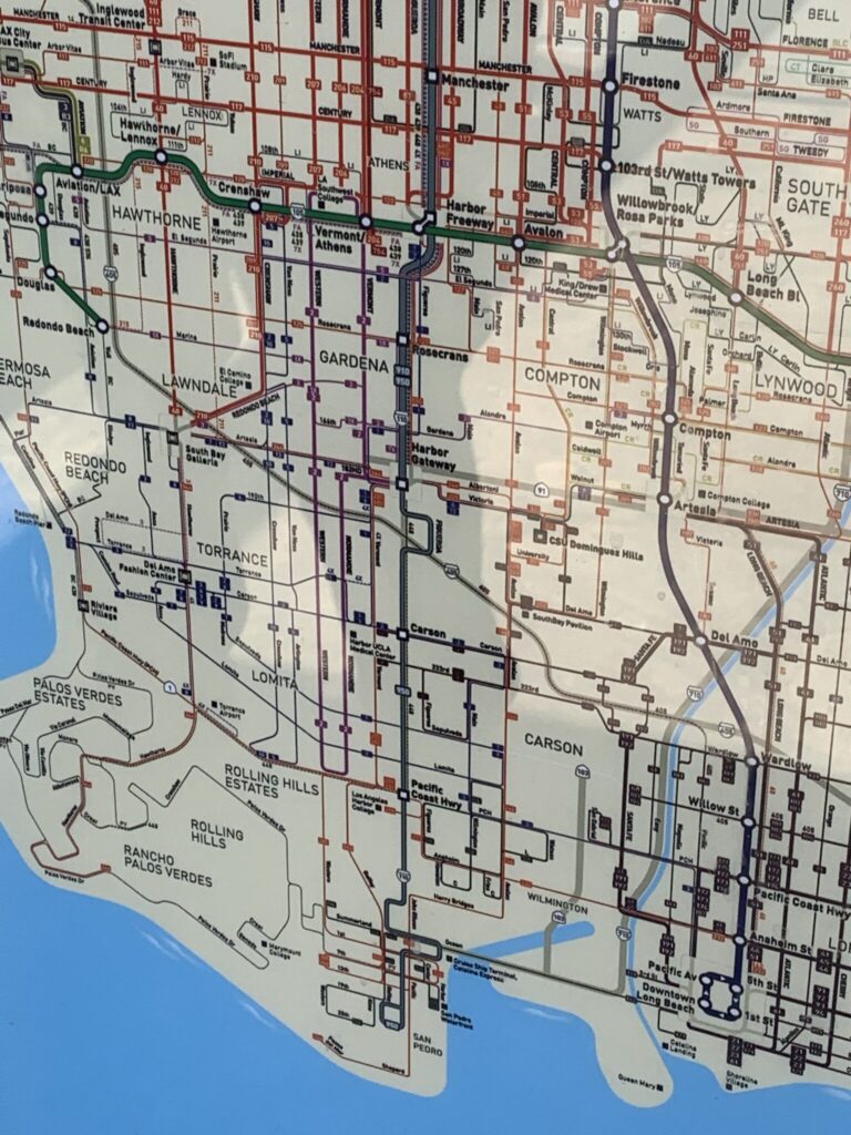 ロサンゼルスの路線図