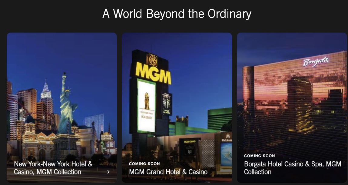 マリオット経由でラスベガスにあるMGM系列のホテルが予約可能になりました。