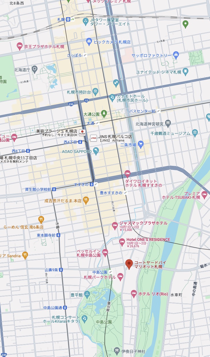 コートヤード・バイ・マリオット札幌Map